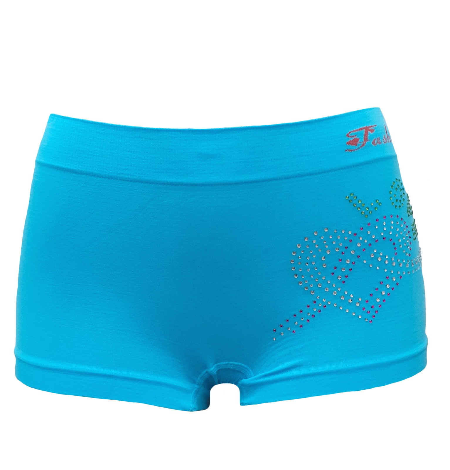 6 pk boyshorts Panties SEAMLESS Boxer Shorts rhinestone undewear Bright Colors