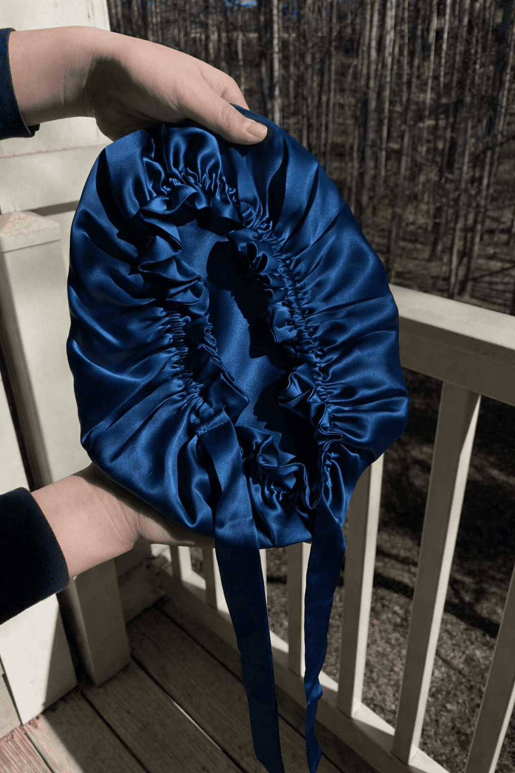 100% Mulberry Silk Double Layer Bonnet, Adjustable Non Slip Sleep Cap