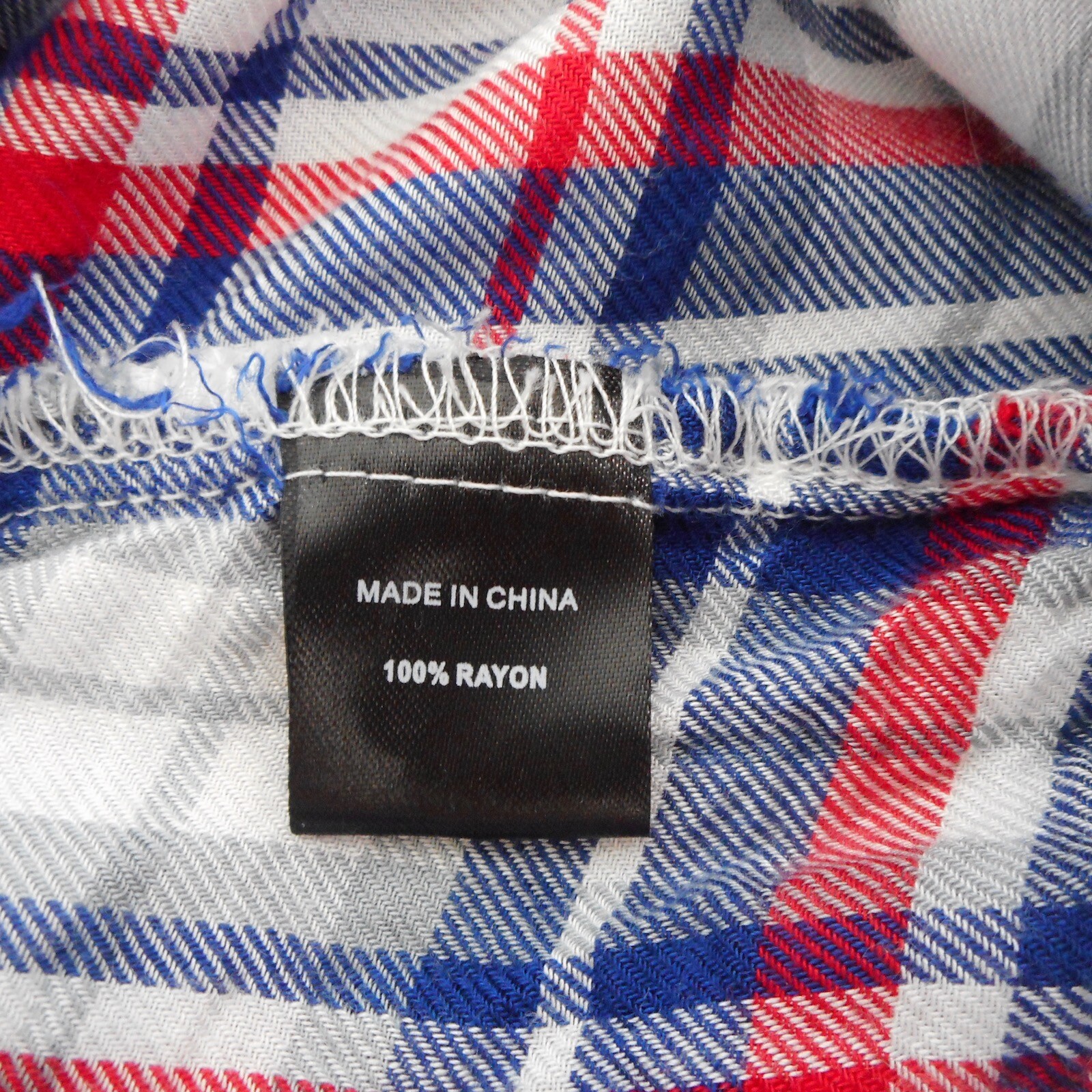 Supply & Demand Shirt Womens Medium Red Blue Plaid Button Up Long Sleeve Western