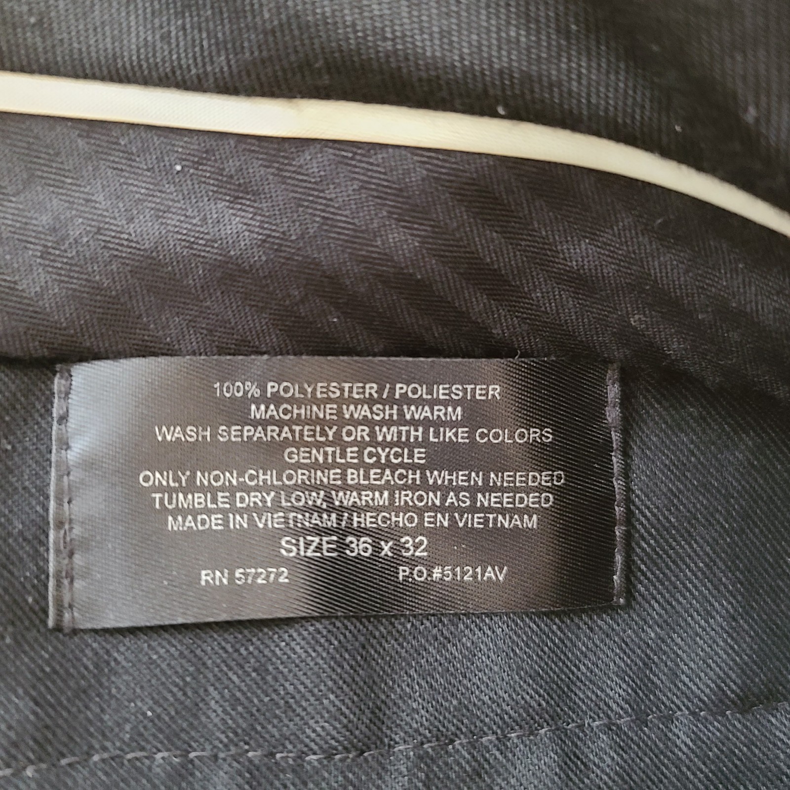VTG Pleated Perry Ellis Portfolio Men’s 36×32 Polyester Blend Gray Dress Pants