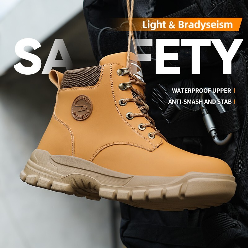 Men work life waterproof shoes new steel toe shoe Indestructible Protective Boot