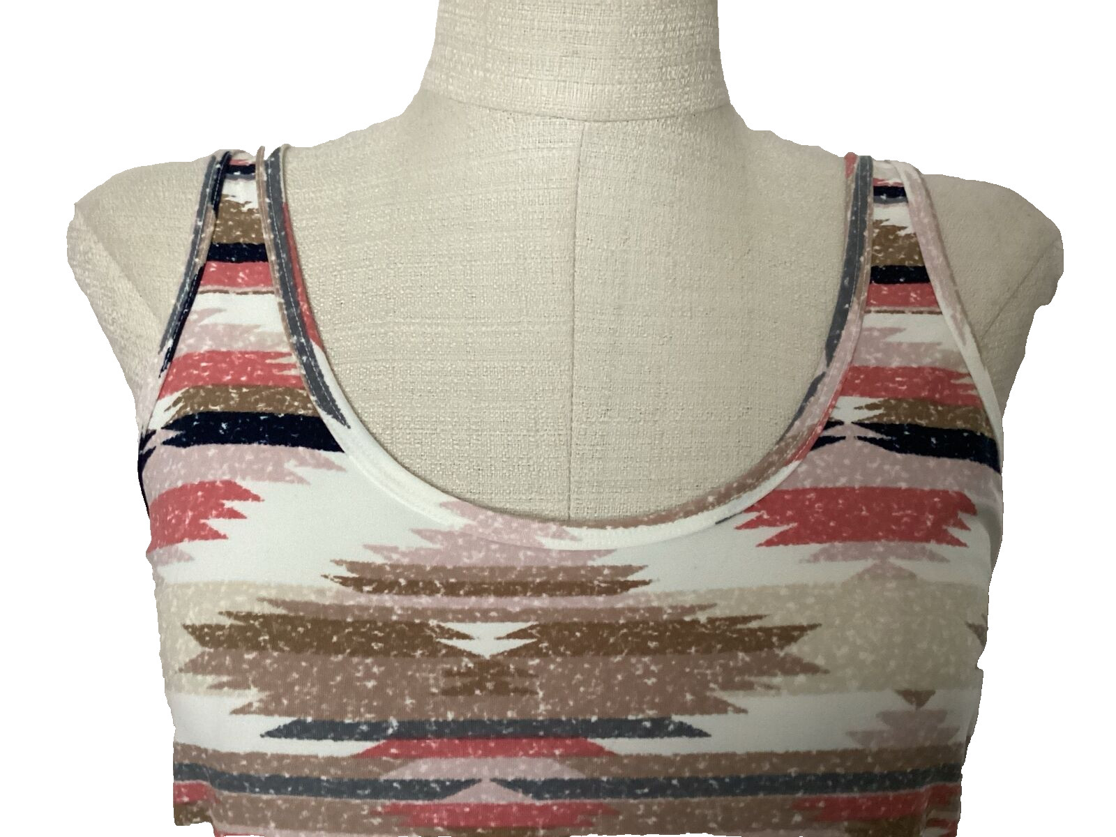 NO BOUNDARIES FITTED SOUTHWEST SCOOP Stretch Knit TANK SZ. Jr. XS*
