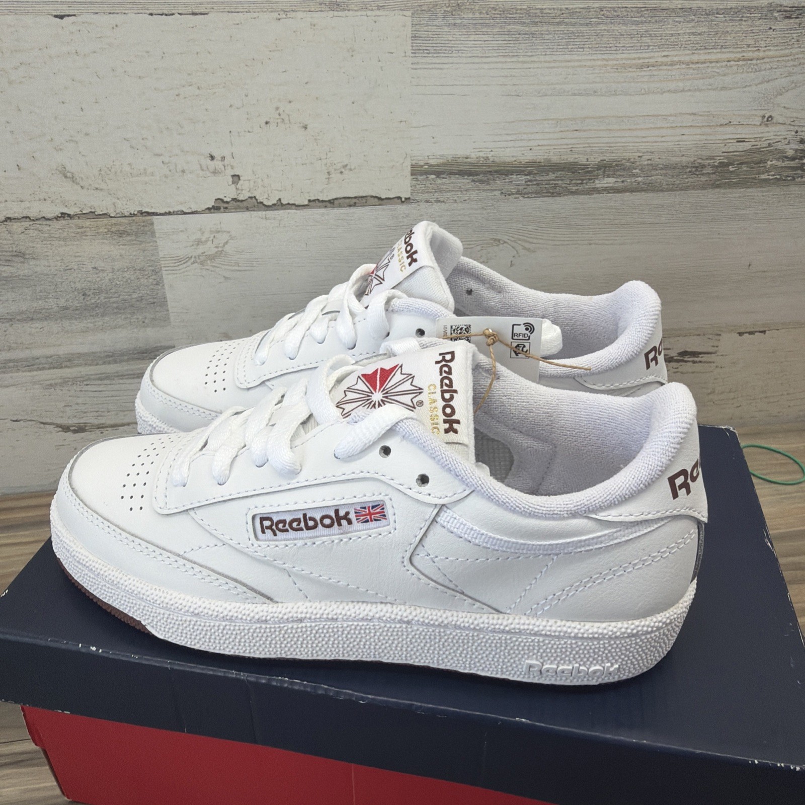 Reebok Classic Club C 85 White Trainers Mens Size 3.5 Women’s 5 Brand New In Box