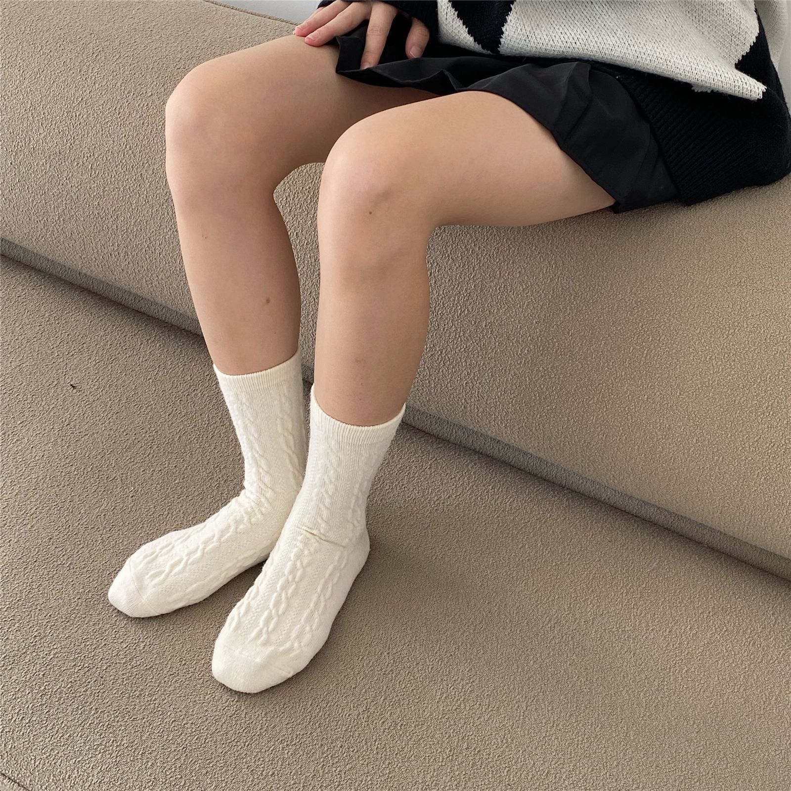 5 Pairs Women Wool Crew Socks Warm Heavy Thick Design Knit Boots Fuzzy Soft 5-9