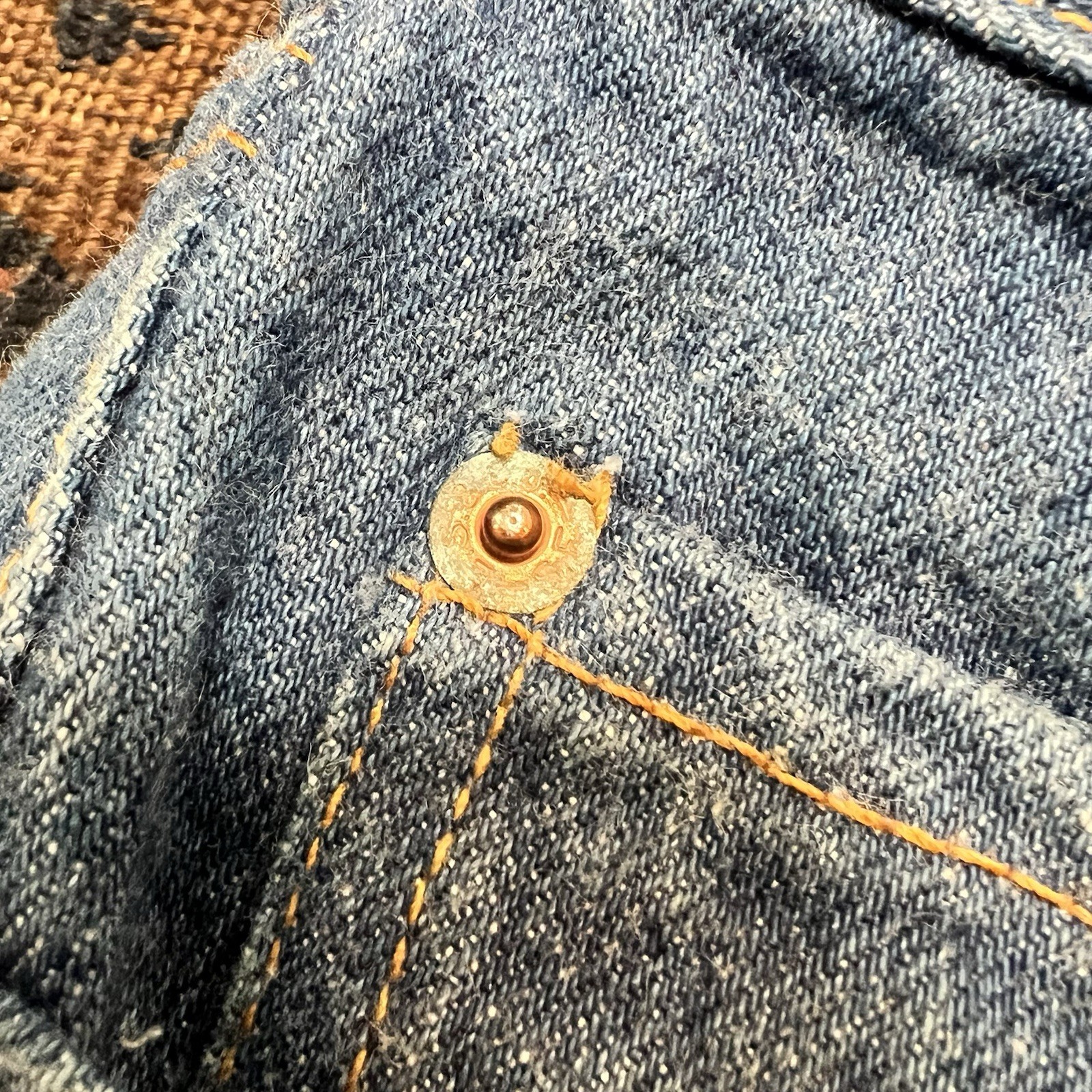 Vintage 1993 Levi’s 501 01 13 Made in USA Fuzzy One Wash Denim Jeans W36 L32