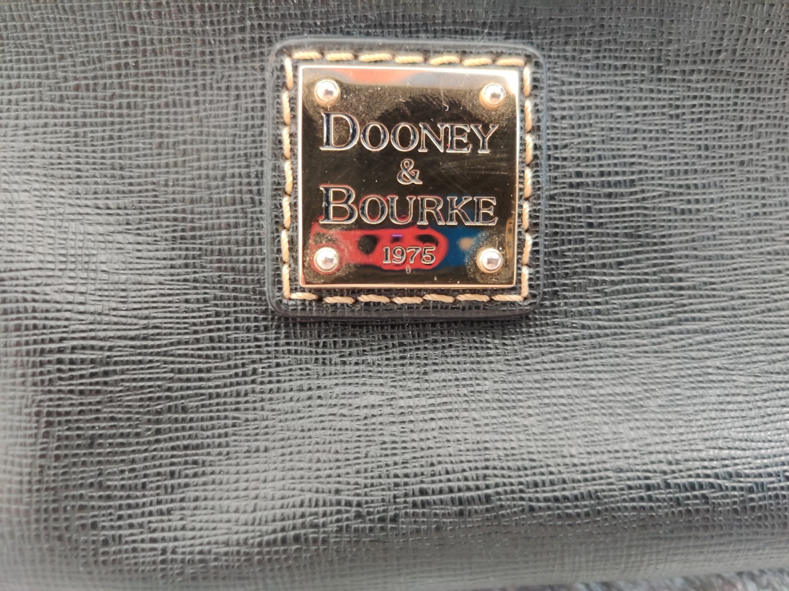 Dooney & Bourke Women’s Black Tote Double Handles Red Lining Inner Pockets