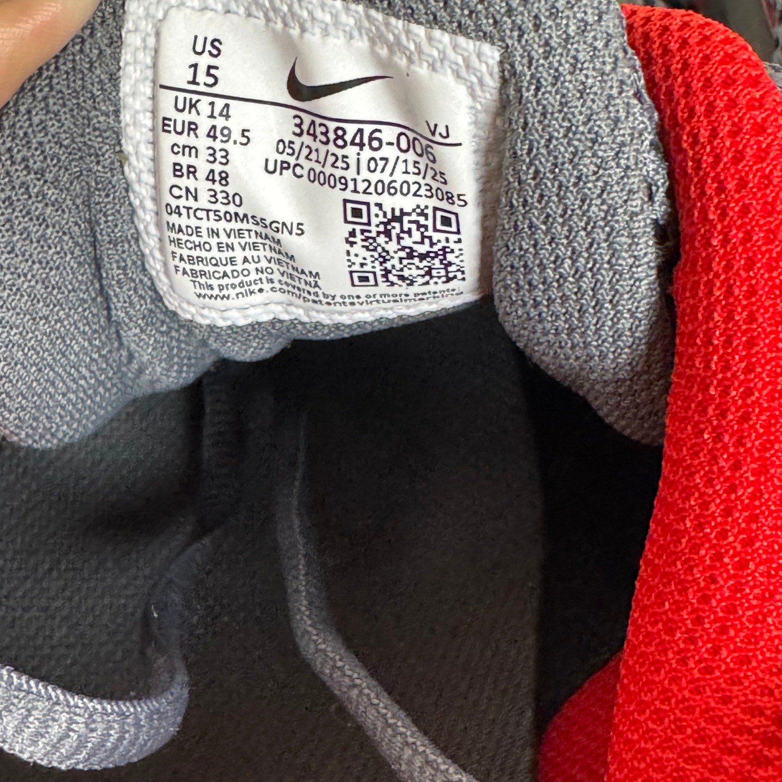 Nike Air Torch 4 Running Shoes Gray Red Black
