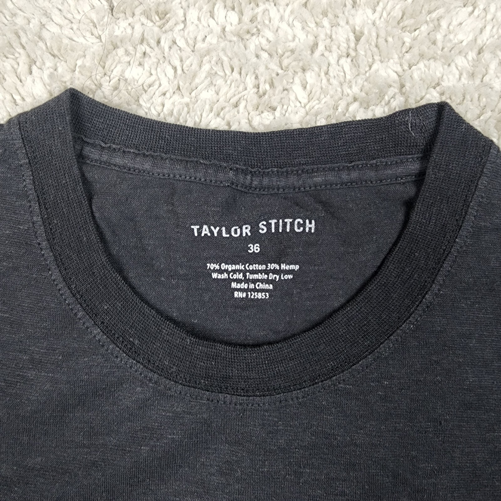 Taylor Stitch Organic Cotton Hemp Shirt Size 36 XS New Without Tags NWOT Grey