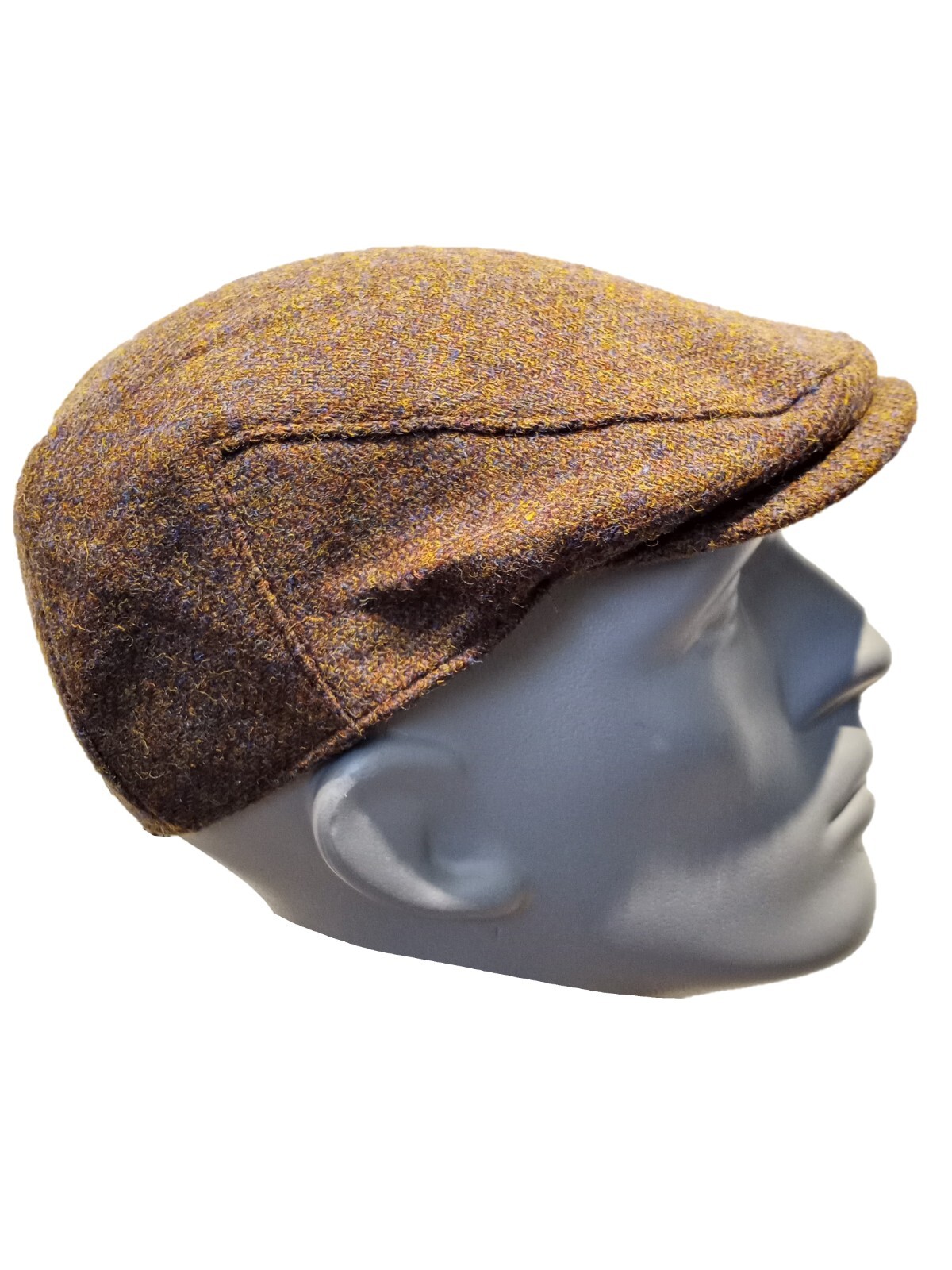 Hartside HS14 Scottish Highland Harris Tweed® Cap in Brown Mix – PICK SIZE