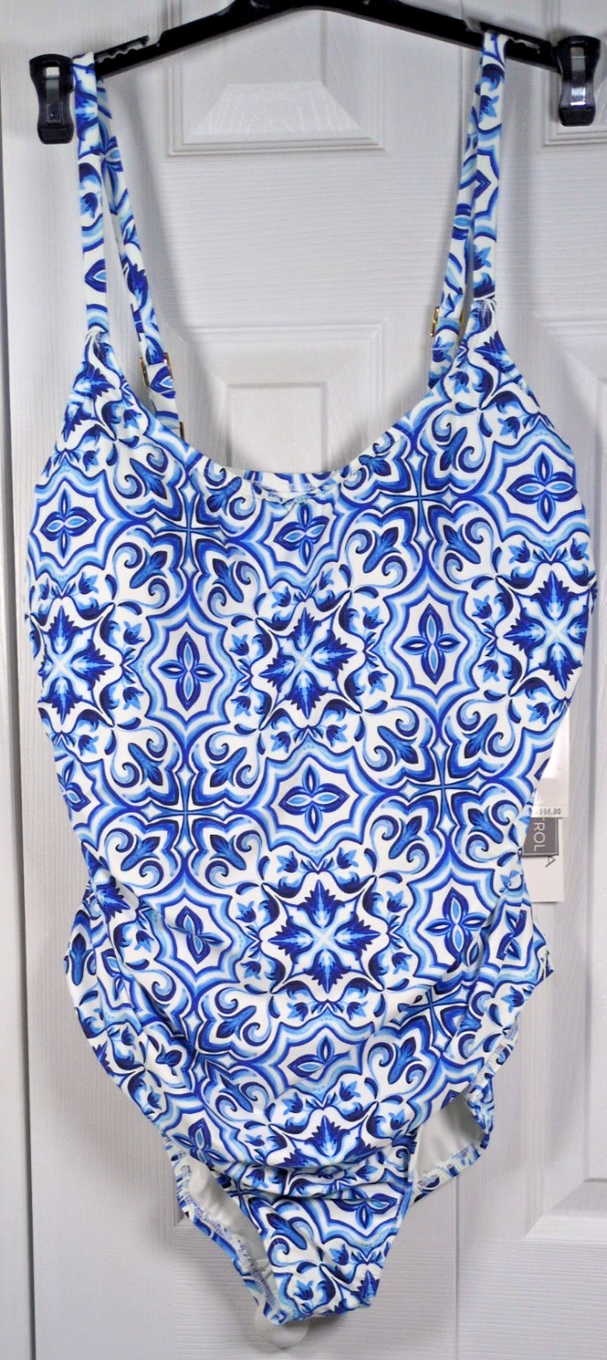 La Blanca Plus Size One Piece Swimsuit 18W, 20W Alboran Sea Blue Tummy Control