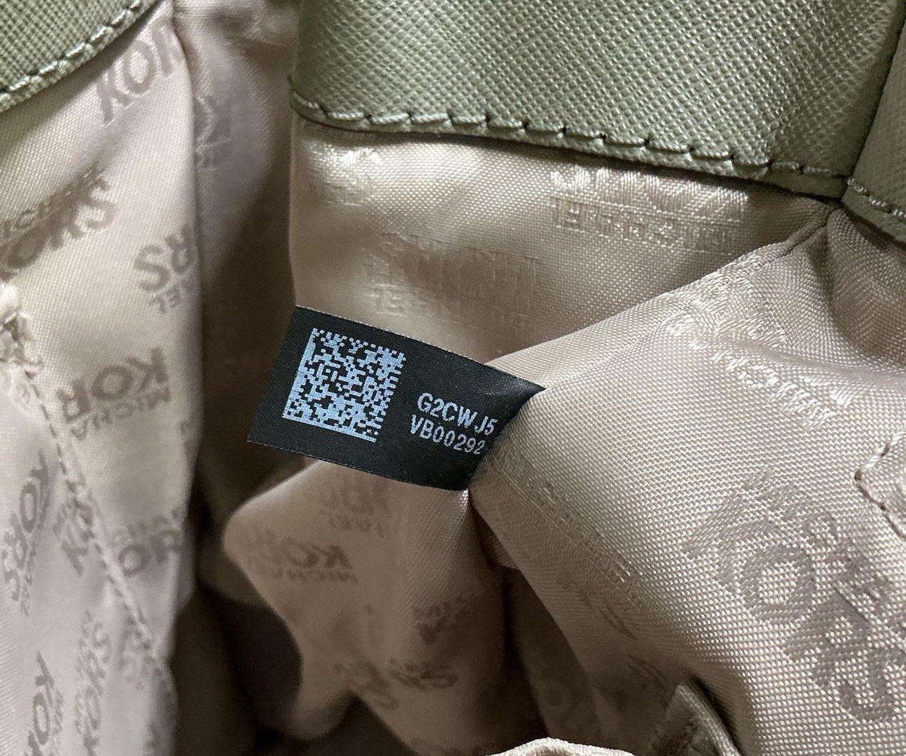 Michael Kors Sage Green Saffiano Leather Savannah Satchel Bag No Strap