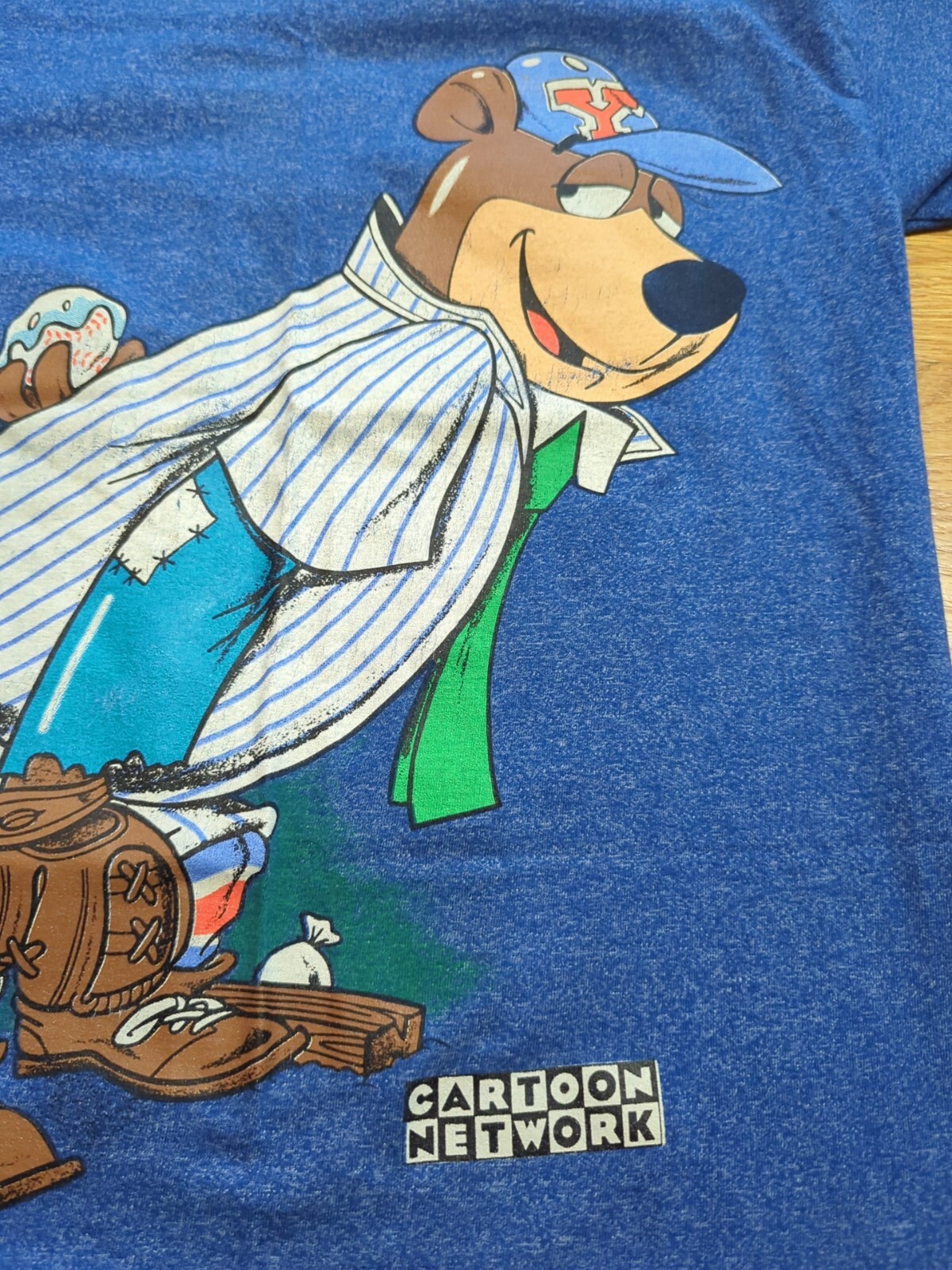 Vintage Cartoon Network Yogi Bear Flintstones Shirt Double Sided Graphic Adult L