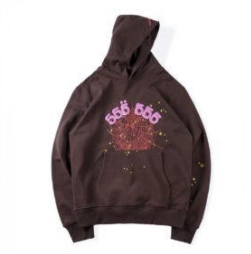 sp5der Men’s Pullover Hoodie M Multicolor Spider Web Graphic Cotton Blend