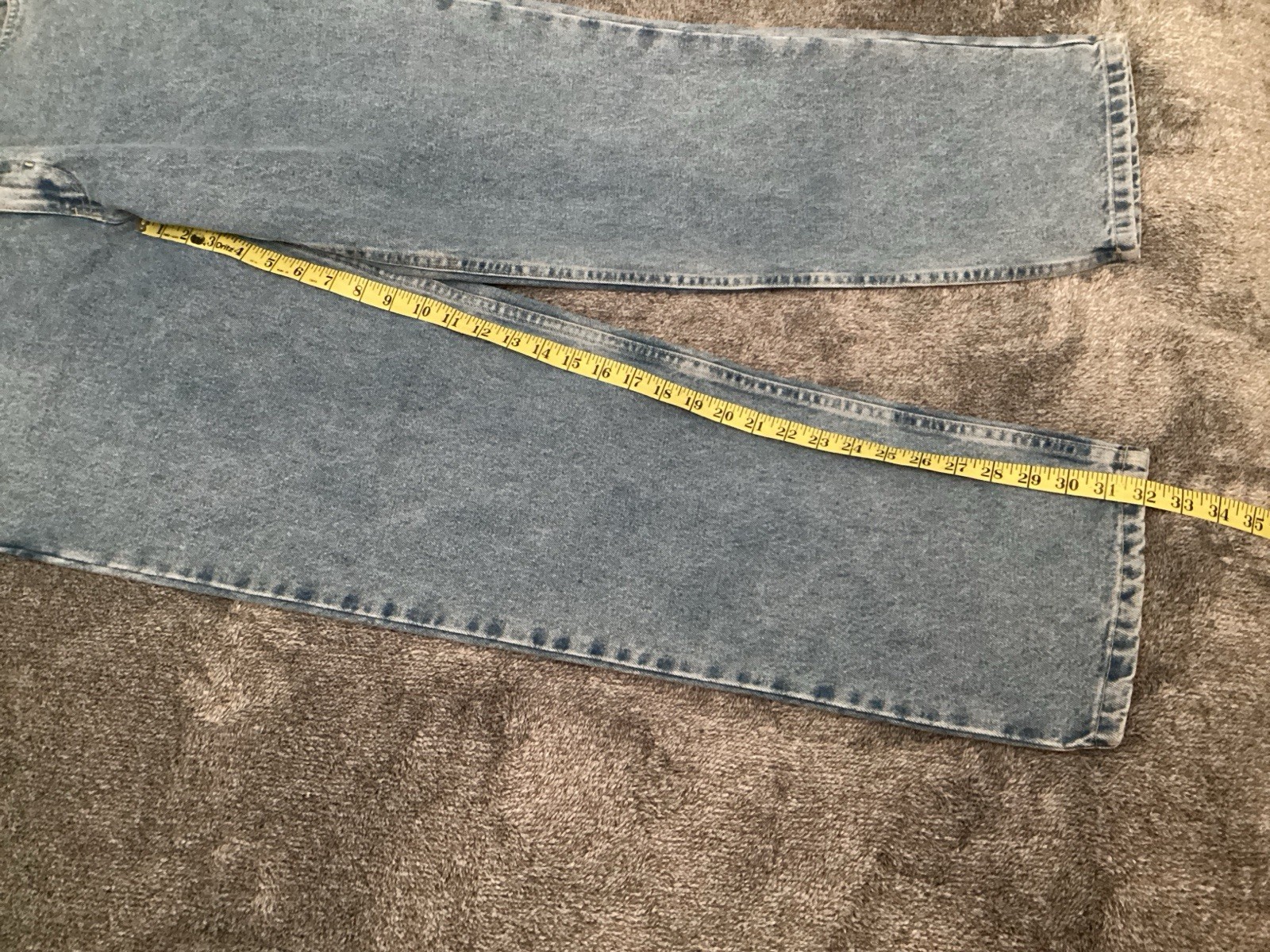 Falls Creek Relaxed Fit Jeans Mens Size 36×32 Cotton Stone Wash NEW