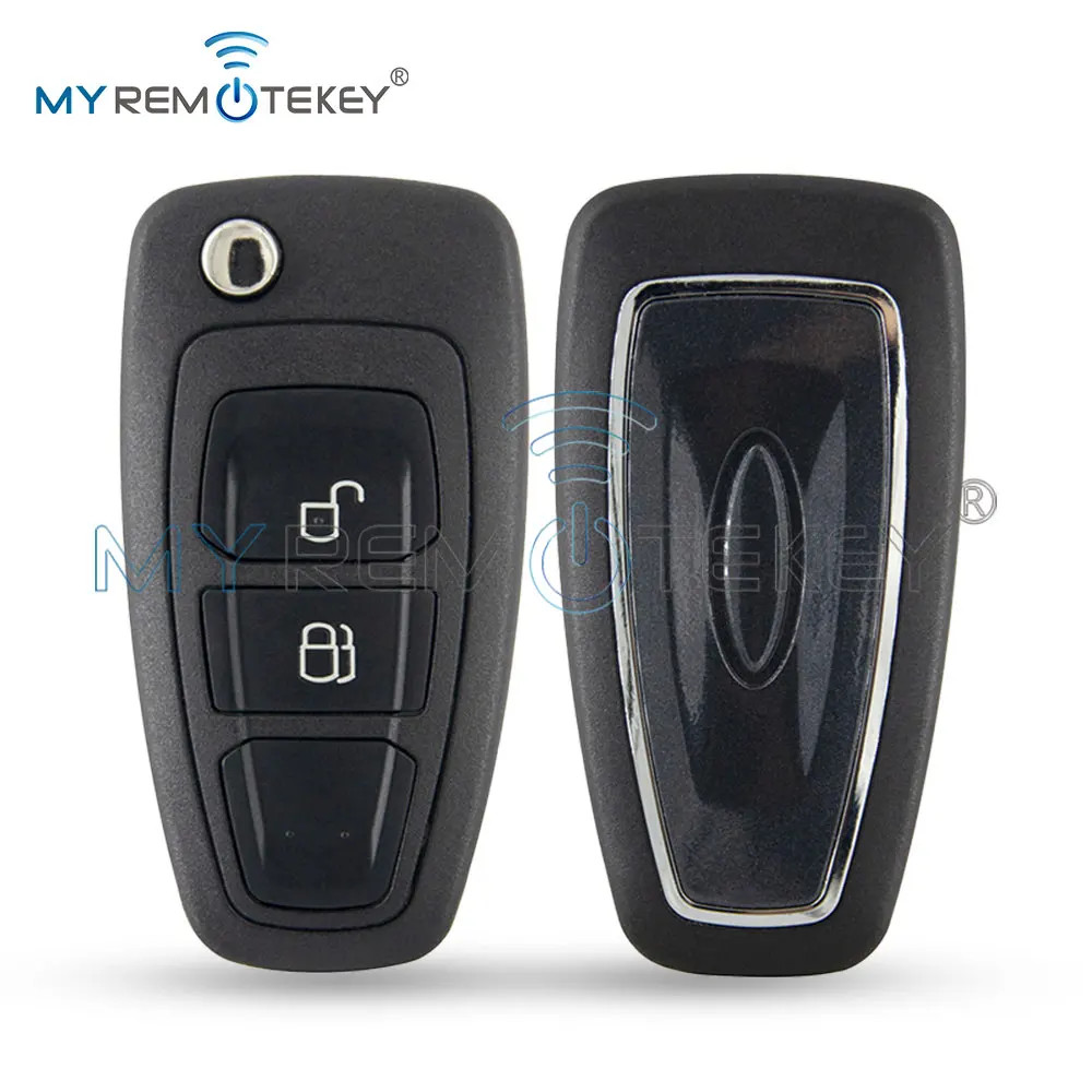5WK50165 Flip Key 2 Button 433mhz FSK 4D63 80bit Chip HU101 Blade for Ford Range