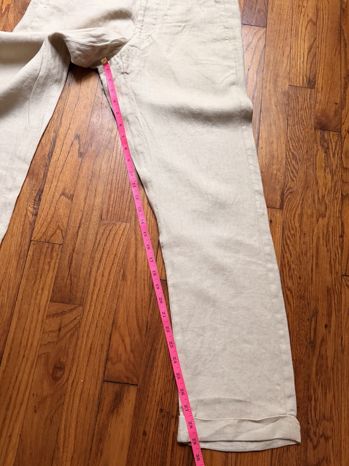 Murano Baird McNutt 100% Linen Pants Trousers Men 30×30 Straight Flat
