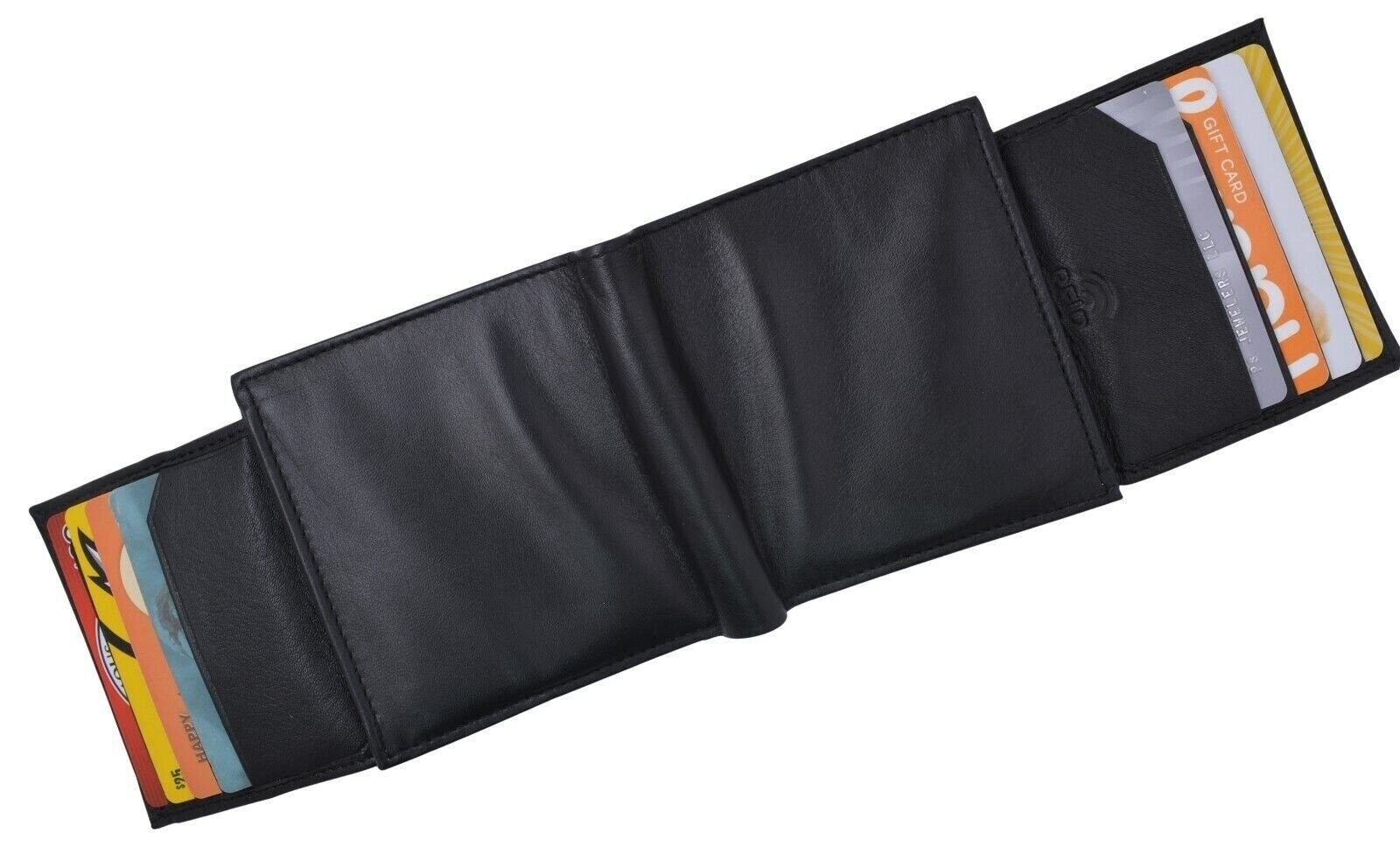 Genuine Leather Men’s Bifold Wallet Slim Hipster Cowhide Credit Card New RFID