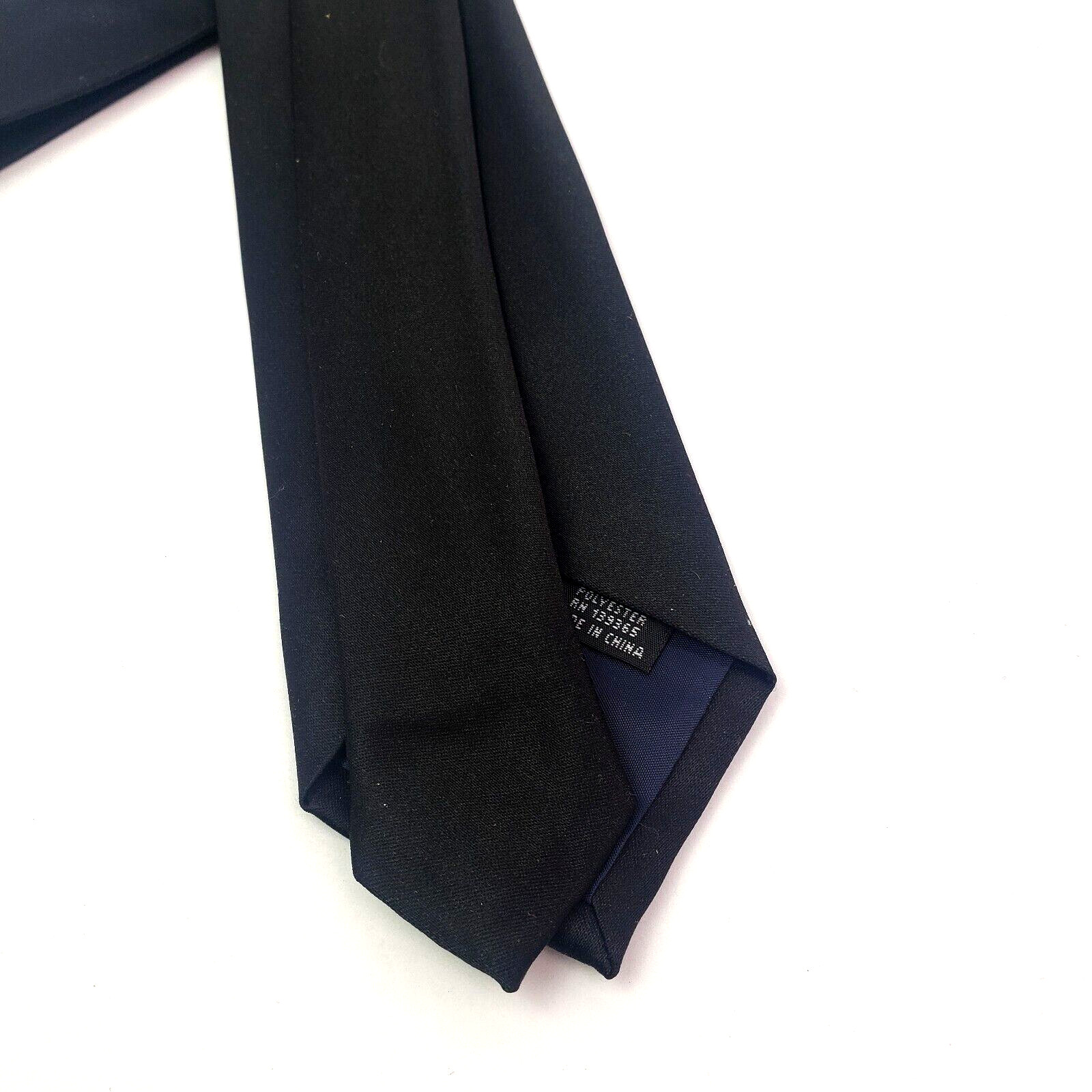 Romario Manzini Collection Mens Black Polyester 2.75″ by 48″ Skinny Neck Tie