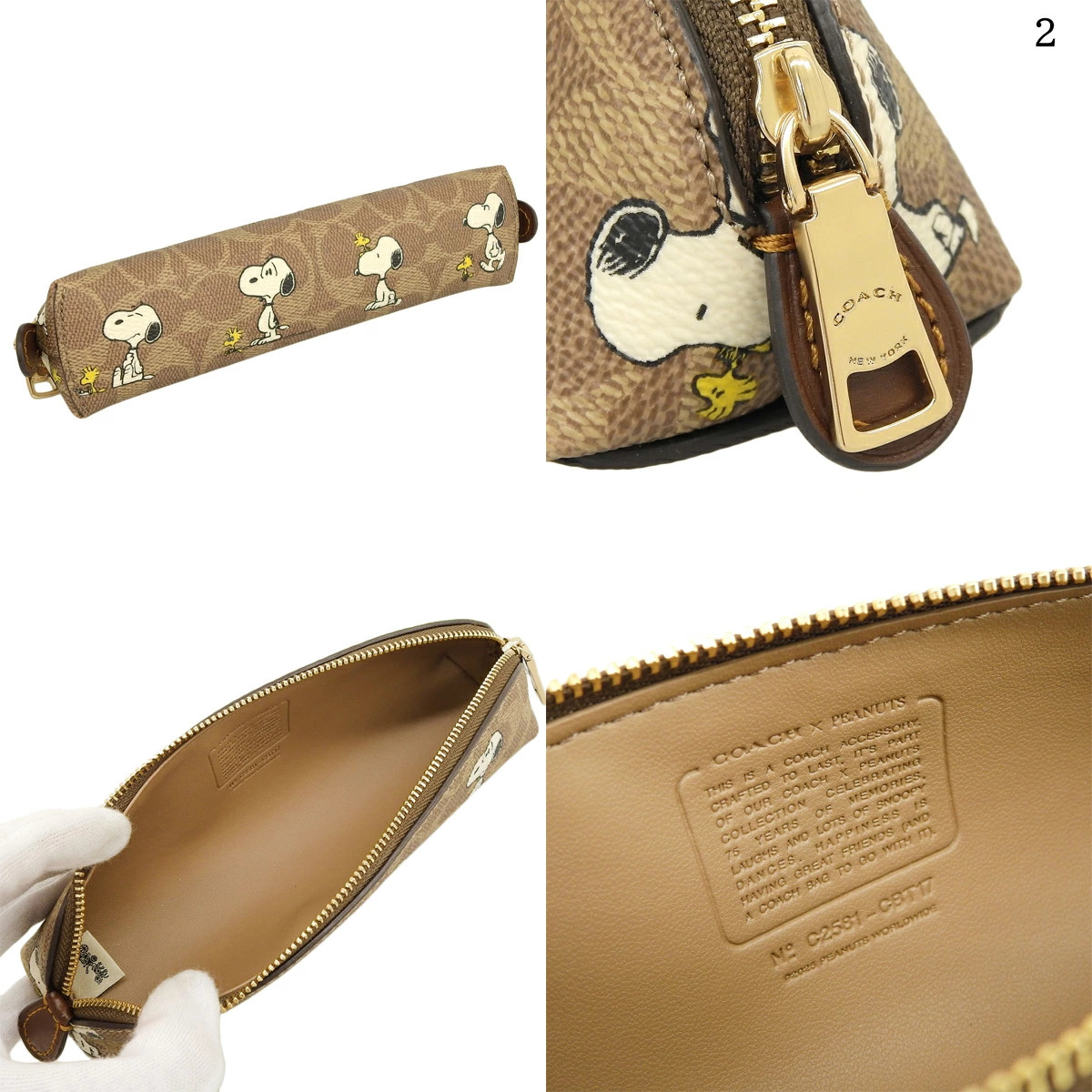 COACH Coach x Peanuts Collaboration Snoopy Woodstock Pencil Case Outlet cbt17