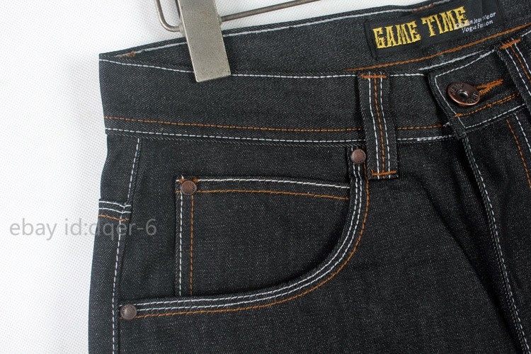 New Men’s Black Jeans Denim Baggy Loose Casual Pants Trousers Hip-Hop W30-W42