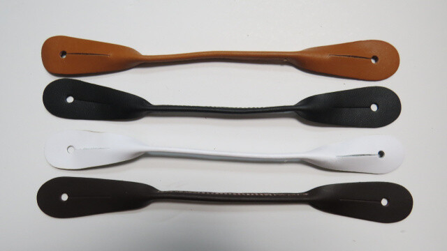 Men’s Suspenders, 12 USA Made Button On Replacement Leather Ear Attachments