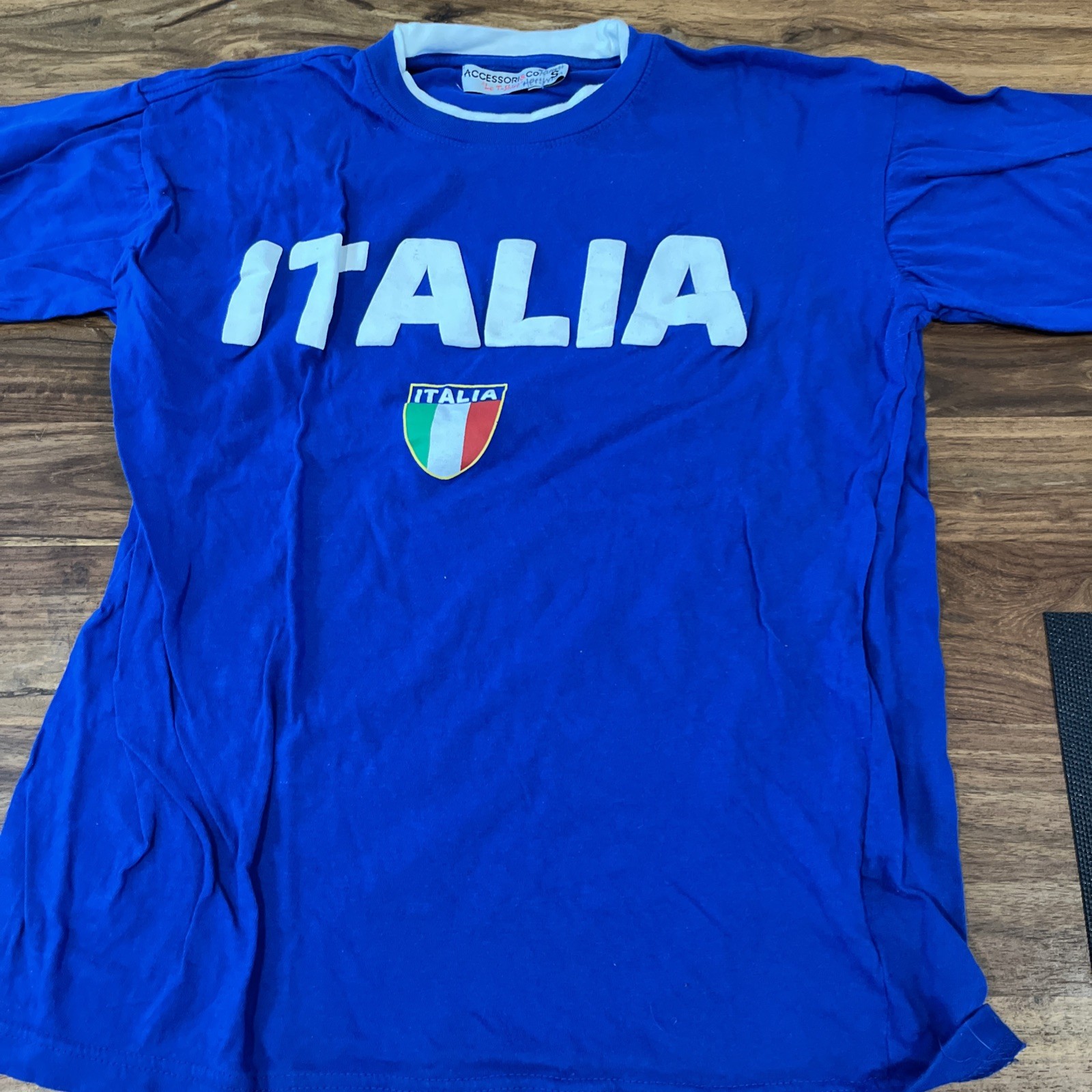 Italia Blue Short Sleeve Cotton T-Shirt Men’s S