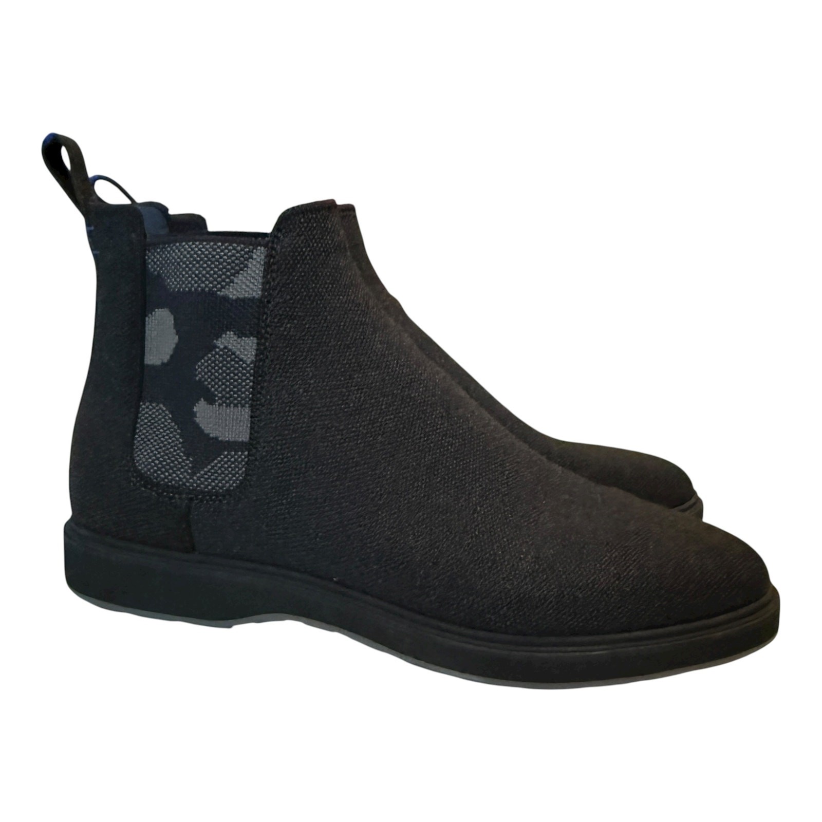 Rothys Merino Wool Chelsea Boots Black Gray Mens 13