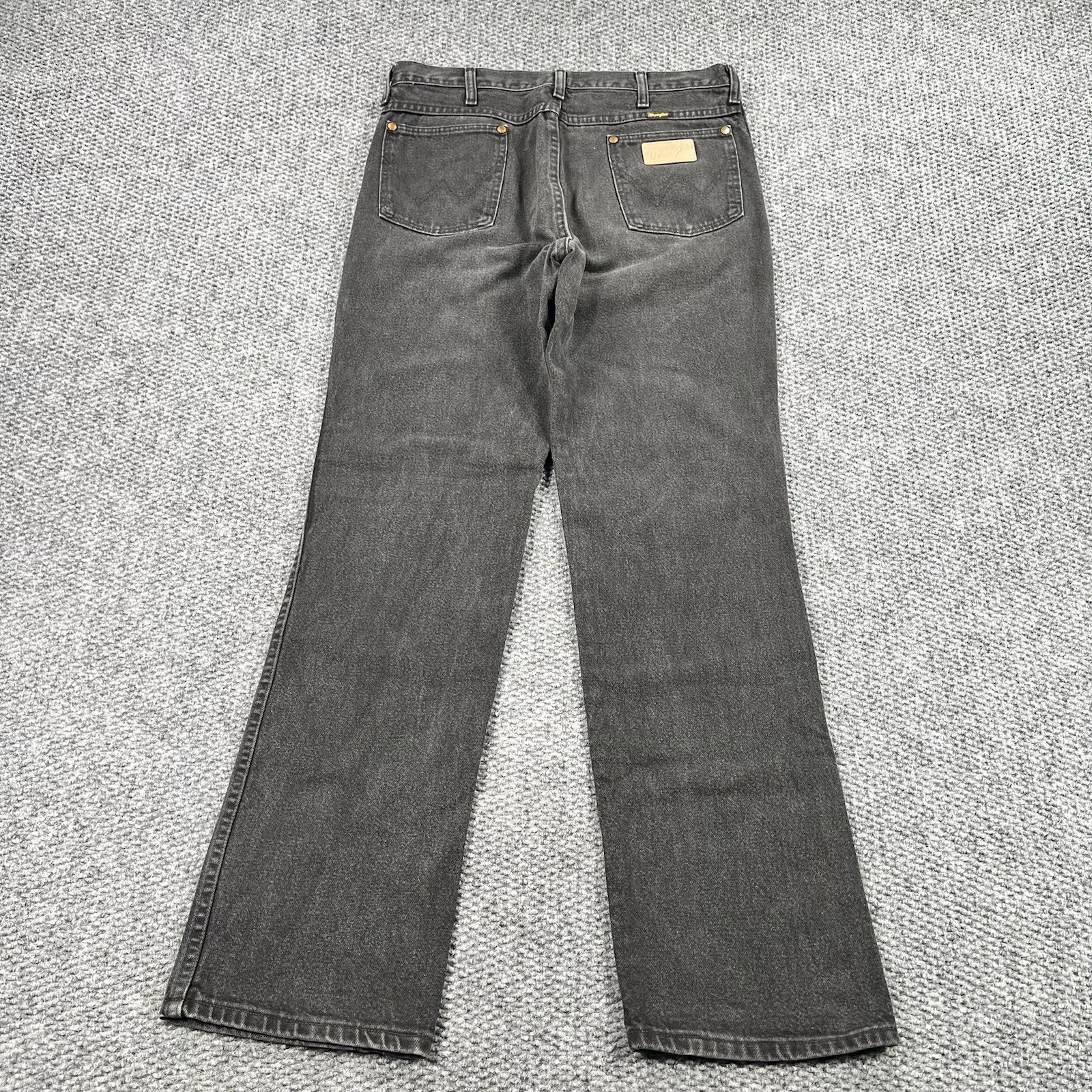 Vintage Wrangler Jeans Mens 34×34 Black Denim Cowboy Western 936WBK Made In USA