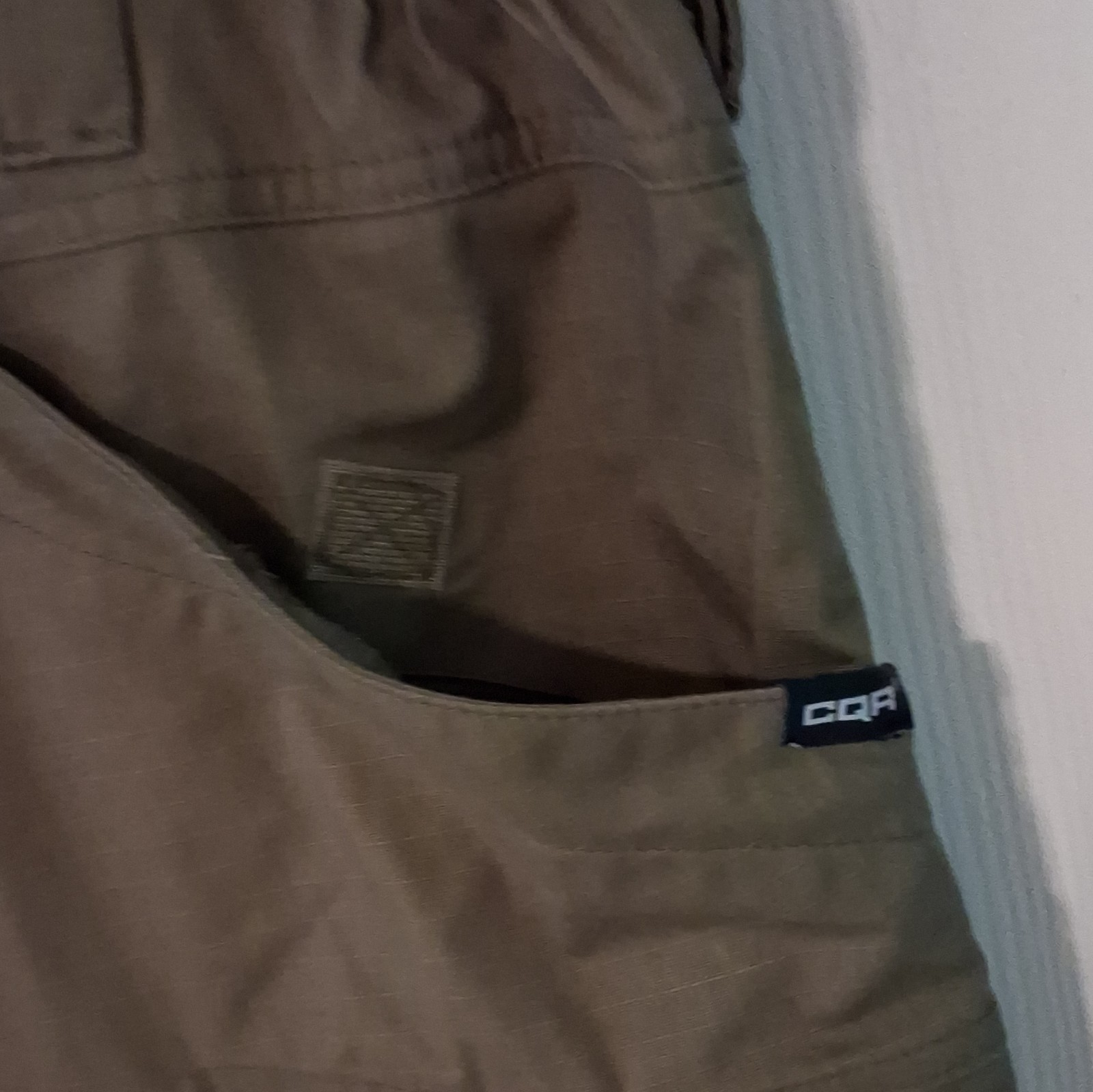 CQR Men’s Brown Cargo Shorts Cotton Nylon Elastane Canvas Zip Pockets Washable