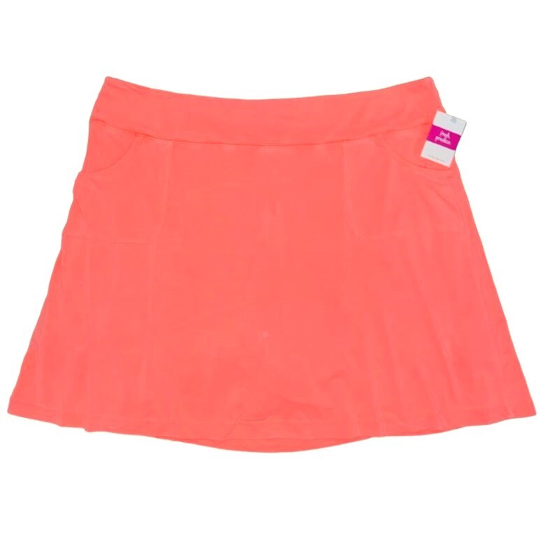 FRESH PRODUCE Medium Sunset Orange Stretch Knit CITY Skort Skirt $65 NWT M