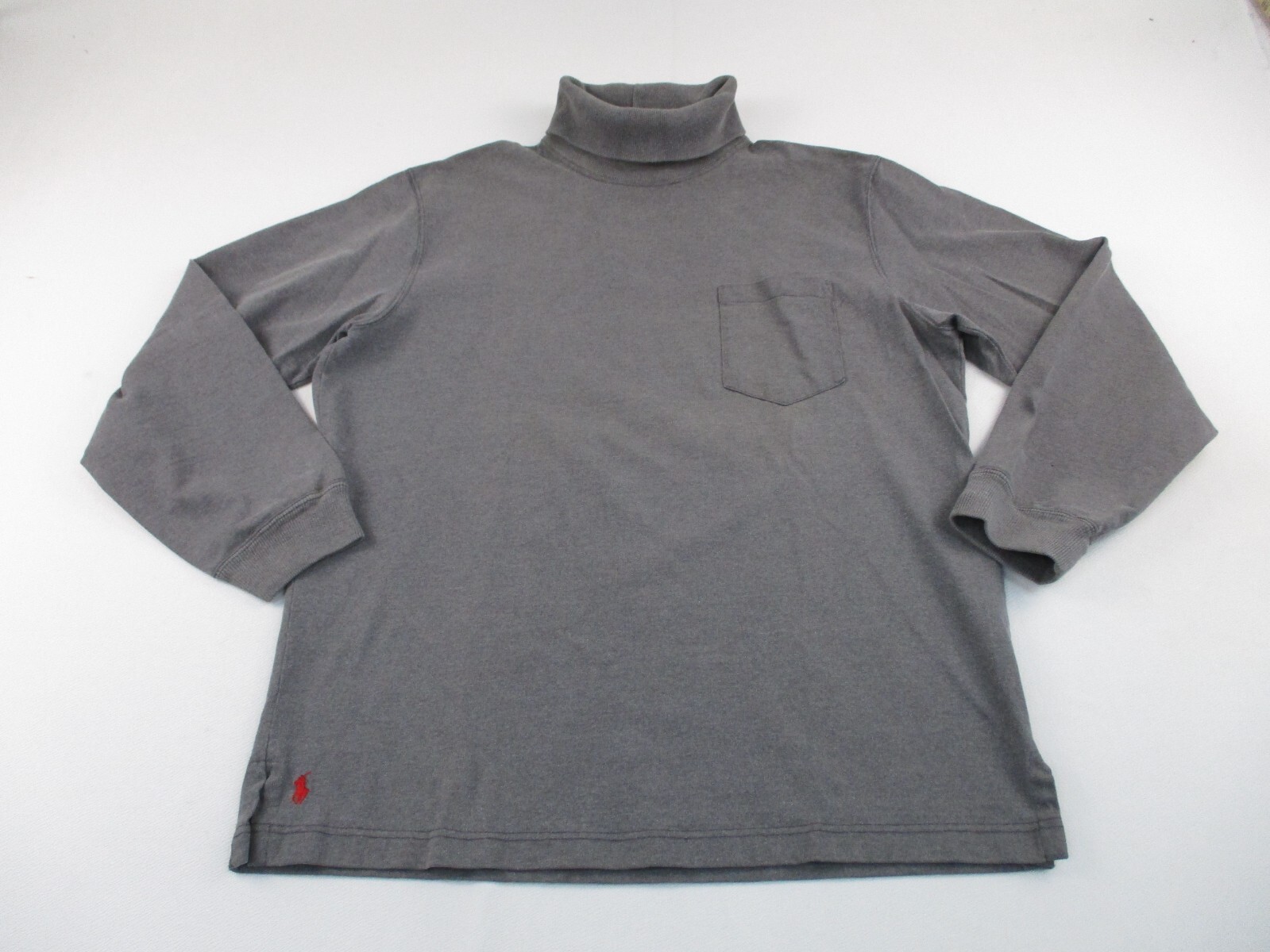 Vintage Polo Ralph Lauren Turtle Neck Sweater Mens Large Gray USA Pony