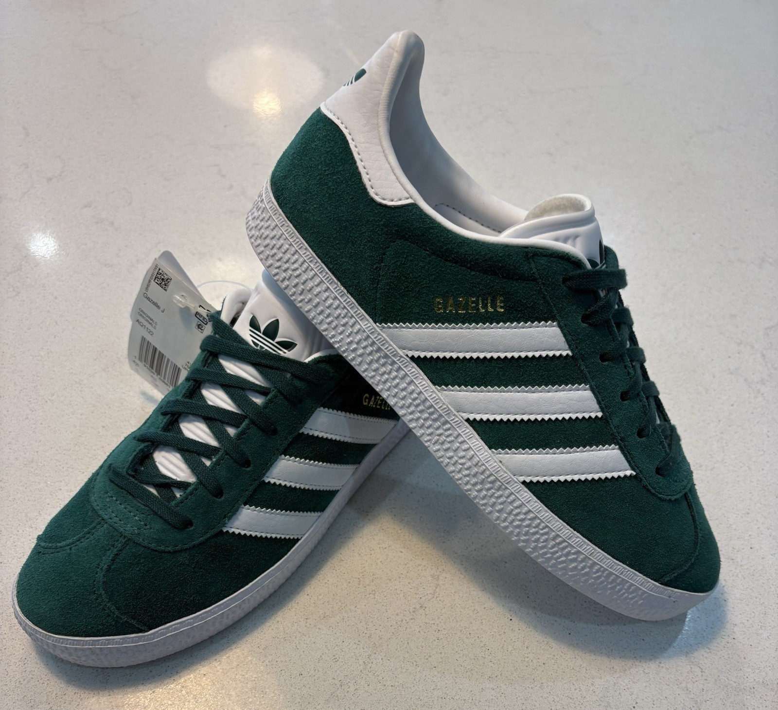 Adidas Gazelle 7 1/3 Women Green Suede Athletic Casual Lifestyle New Retro