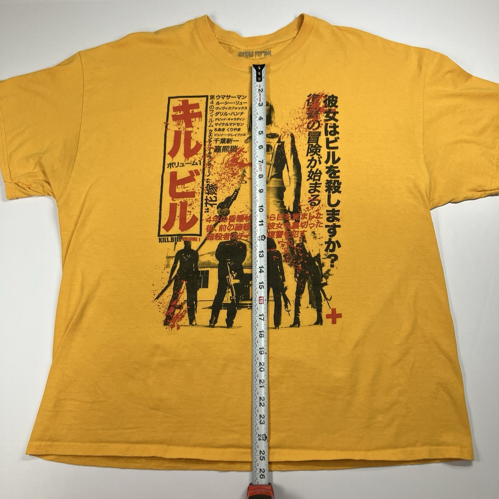 Kill Bill Volume 1 Graphic Tee Yellow T‑Shirt 2XL Rucking Fotten Movie Shirt