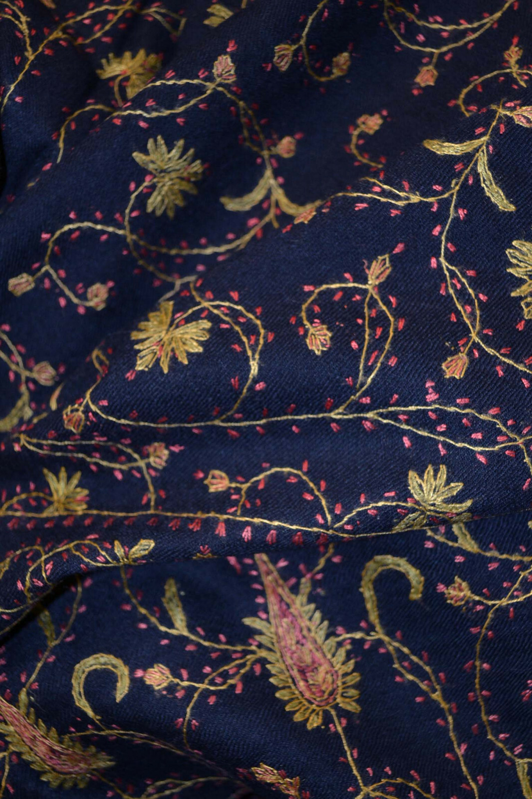 100% CASHMERE BLACK PASHMINA KASHMIRI EMBROIDERY INTRICATE JAAL SHAWL-16 DESIGNS