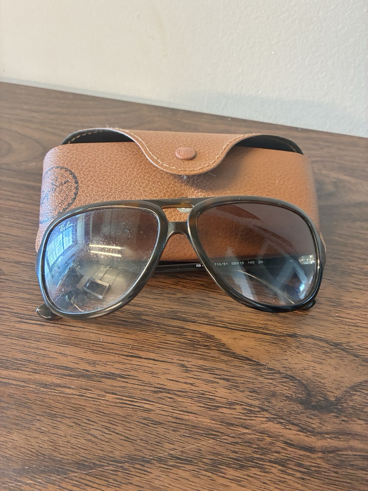 Ray-Ban RB4125 710/51 Aviator Sunglasses – Matte Havana