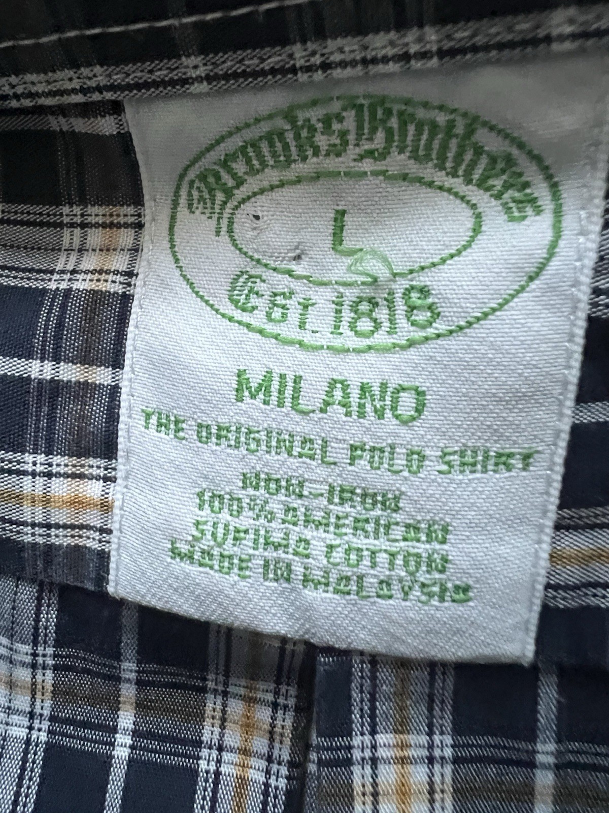 Brooks Brothers Milano Dress Shirt Size L