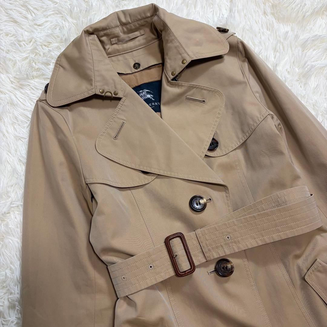 Burberry London single trench coat Nova check honey beige 36