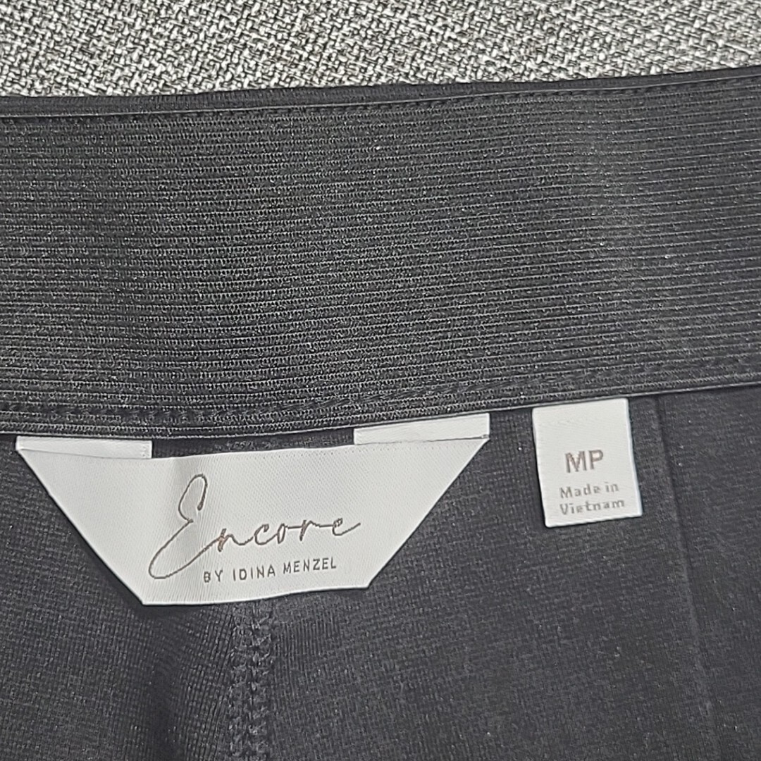 Encore by Idina Menzel Womens Pull On Ponte Pants Black Size Petite Medium