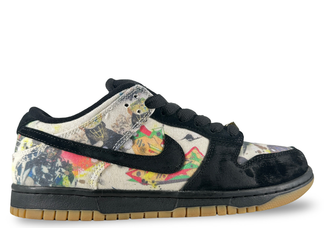 Size 8M/9.5W – Nike SB Dunk Low Supreme Rammellzee FD8778-001 Pre-Owned