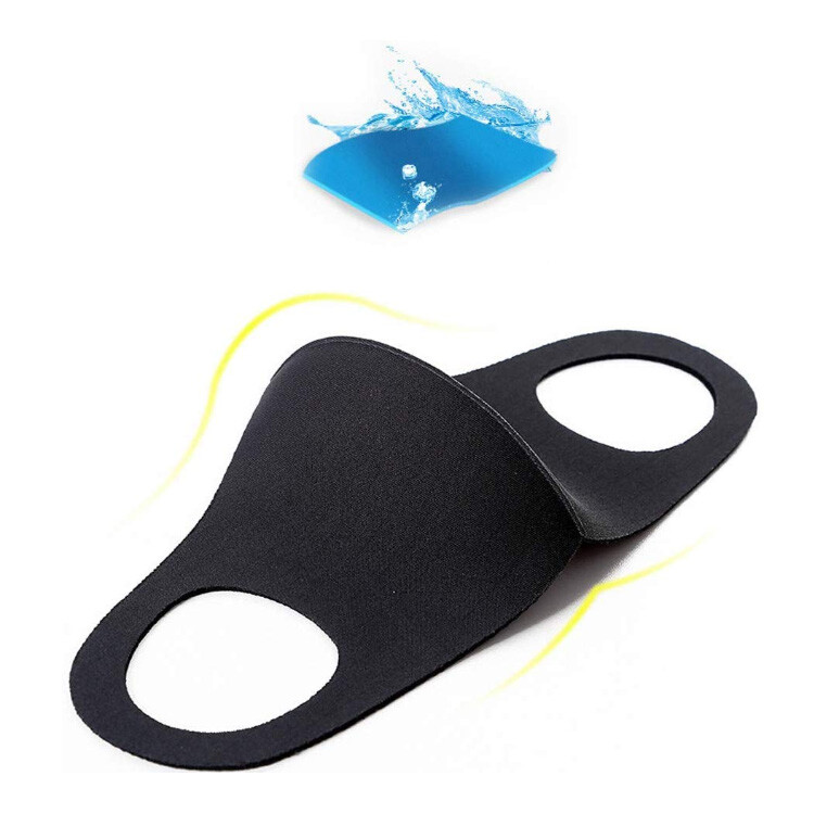 Black Reusable Foam Sponge Face Mask Cloth Washable Breathable Face Cover Lot