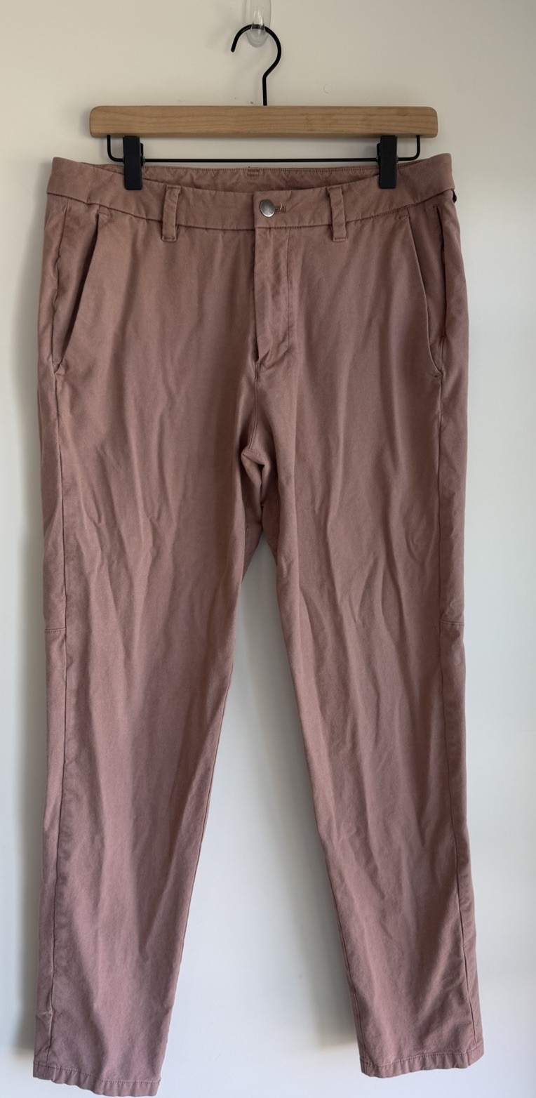 Lululemon Commission Slim Fit Pants Men’s 32 Earth Color Clay Pink LM5ACOS