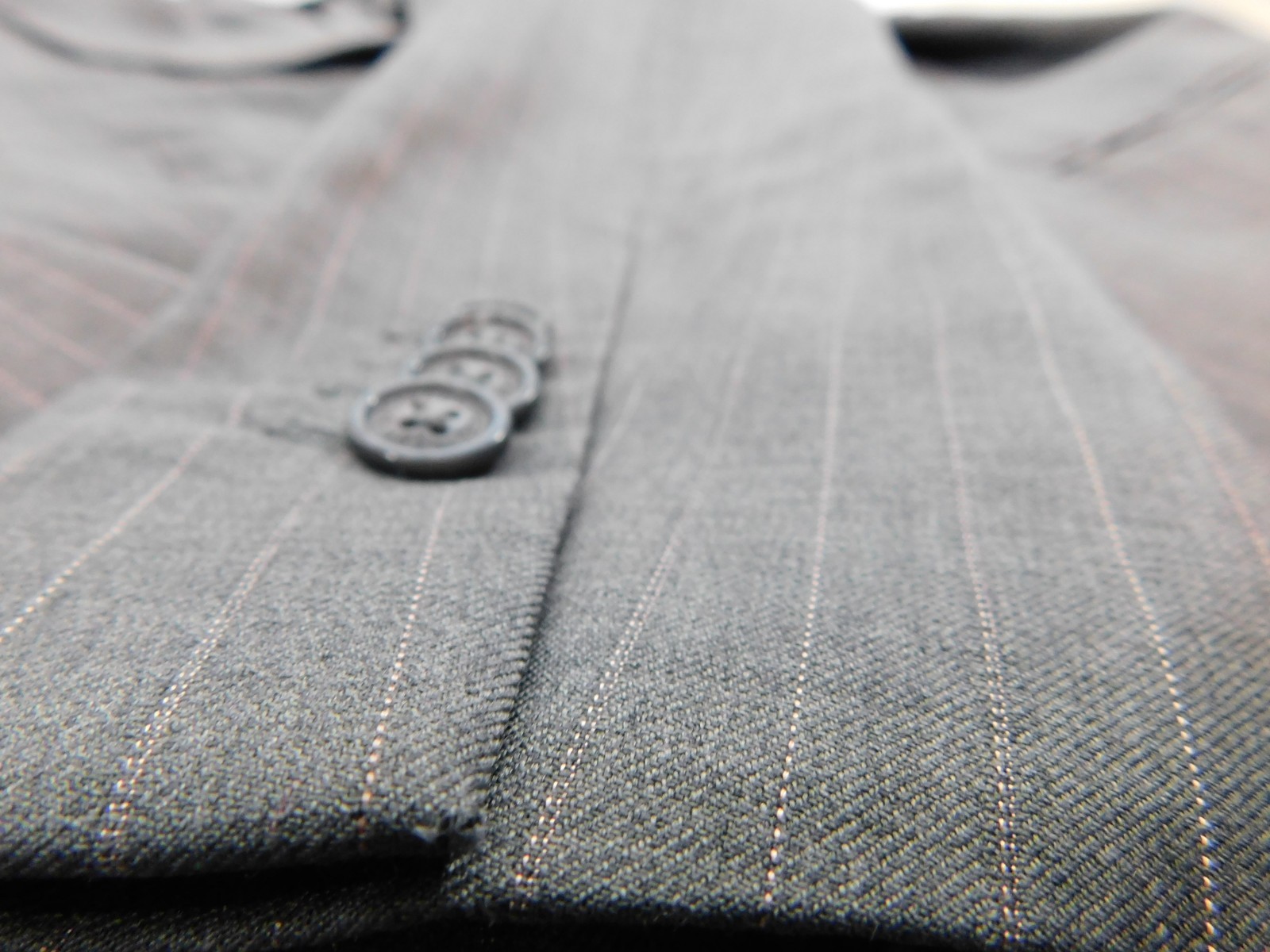 Brooks Brothers “346” Women’s Gray Pinstriped Wool Blazer Bemberg Cupro Lining 6