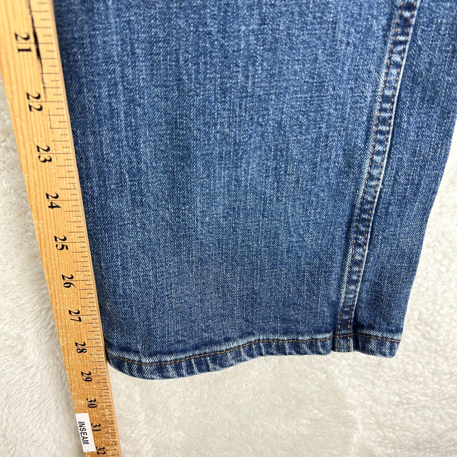 Wrangler Retro Slim Bootcut Jeans Mens 30×30 Blue Whisker Denim Stretch Cowboy