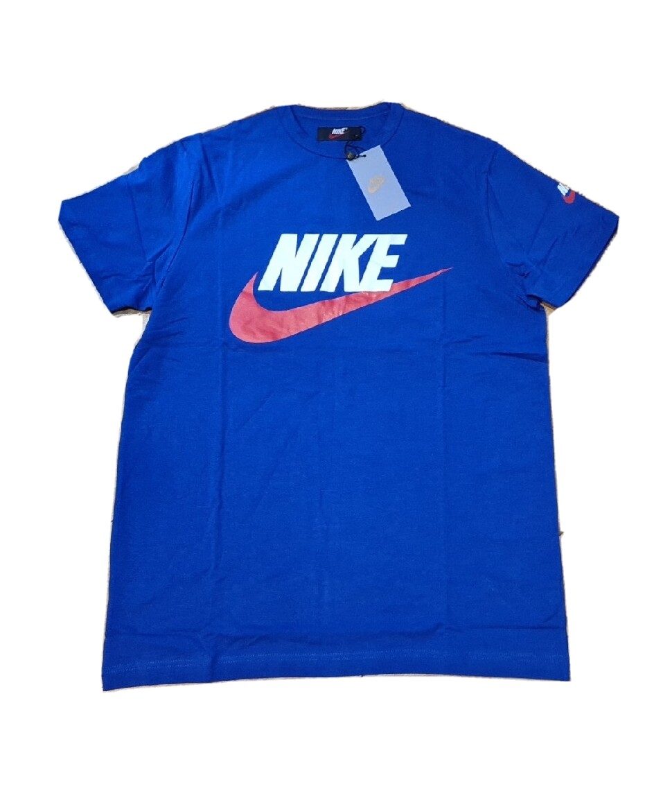 Nike Men’s Sportswear T-Shirt 100% Cotton Short Sleeve Printed Tee Royal Size Sm