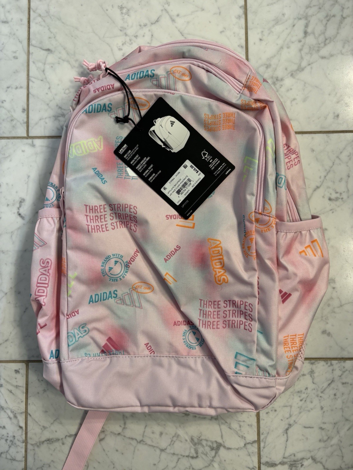 MATCHING SET Adidas Affiliate Lunchbox & 18in Backpack W/ Laptop Sleeve Pink
