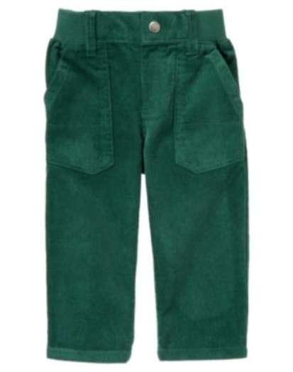 GYMBOREE LOCH NESS HEROES GREEN 3qtr RIB CORDUROY PANTS 6 12 18 2T 3T 4T 5T NWT