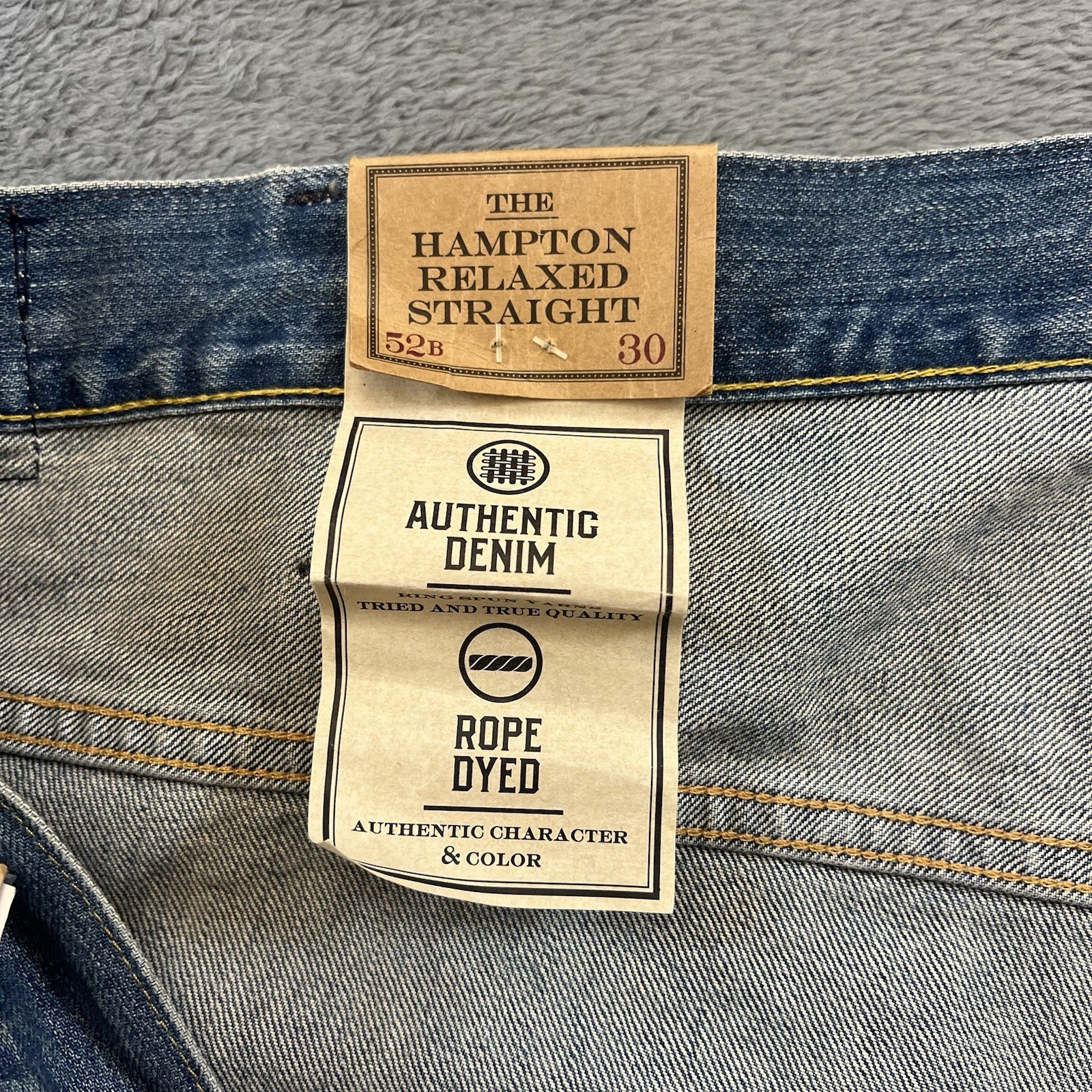 Polo Ralph Lauren Big & Tall Jeans 52B x 30 Hampton Relaxed Straight Leg NWT