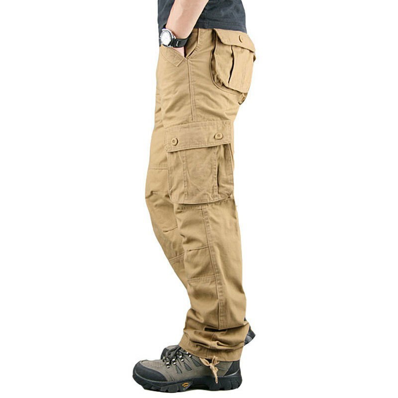 Mens Tactical Cargo Pants – Army Combat Work Pants Outdoor Hiking Durable Cotton