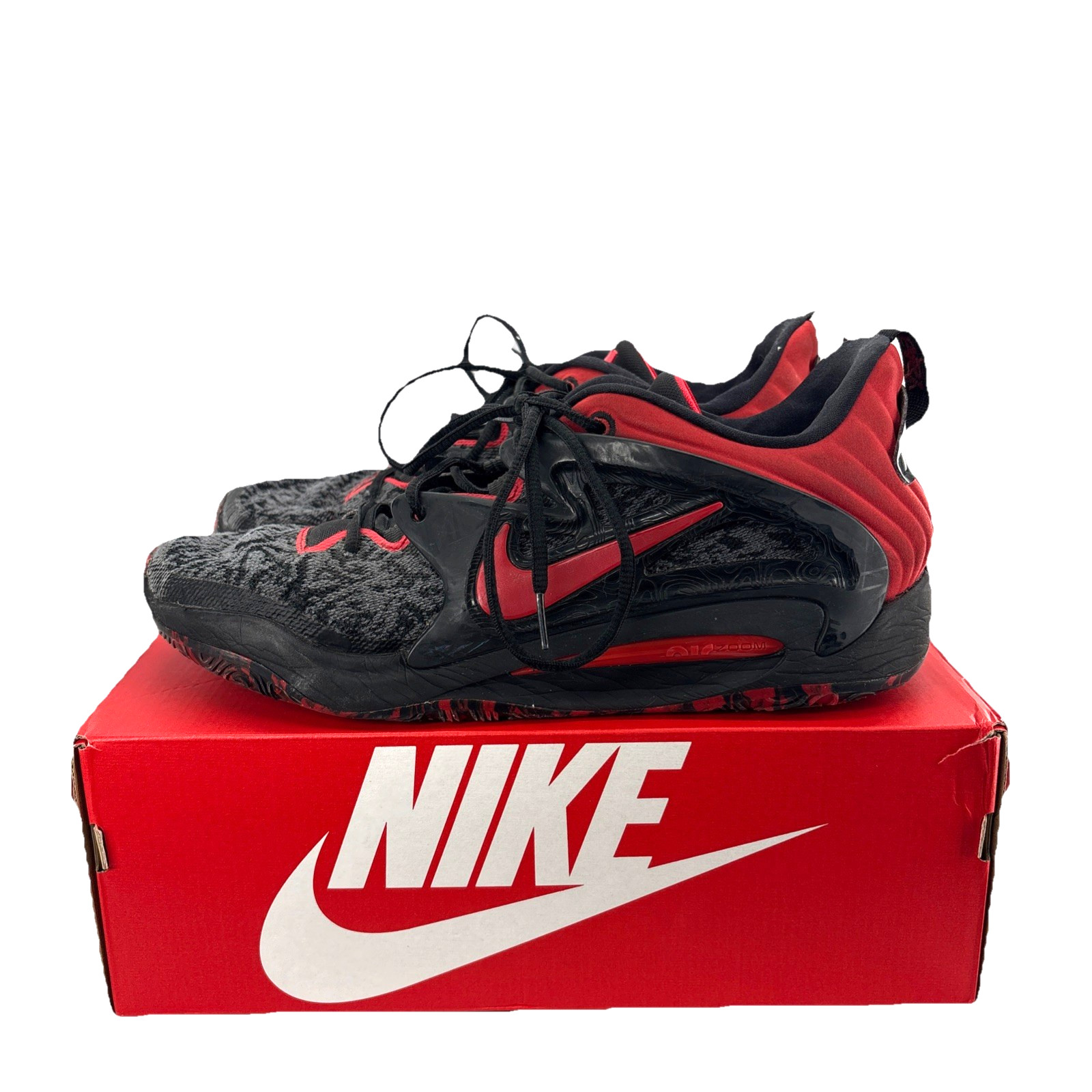 Nike KD 15 Bred Basketball Shoes Red and Black *READ*