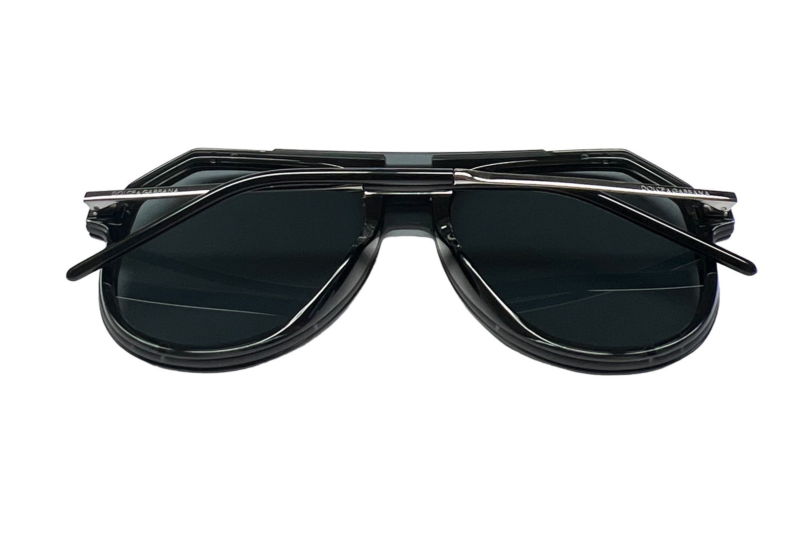 Dolce Gabbana Sunglasses Polished Black Gray Mirror DG 6195 501/6G with Case